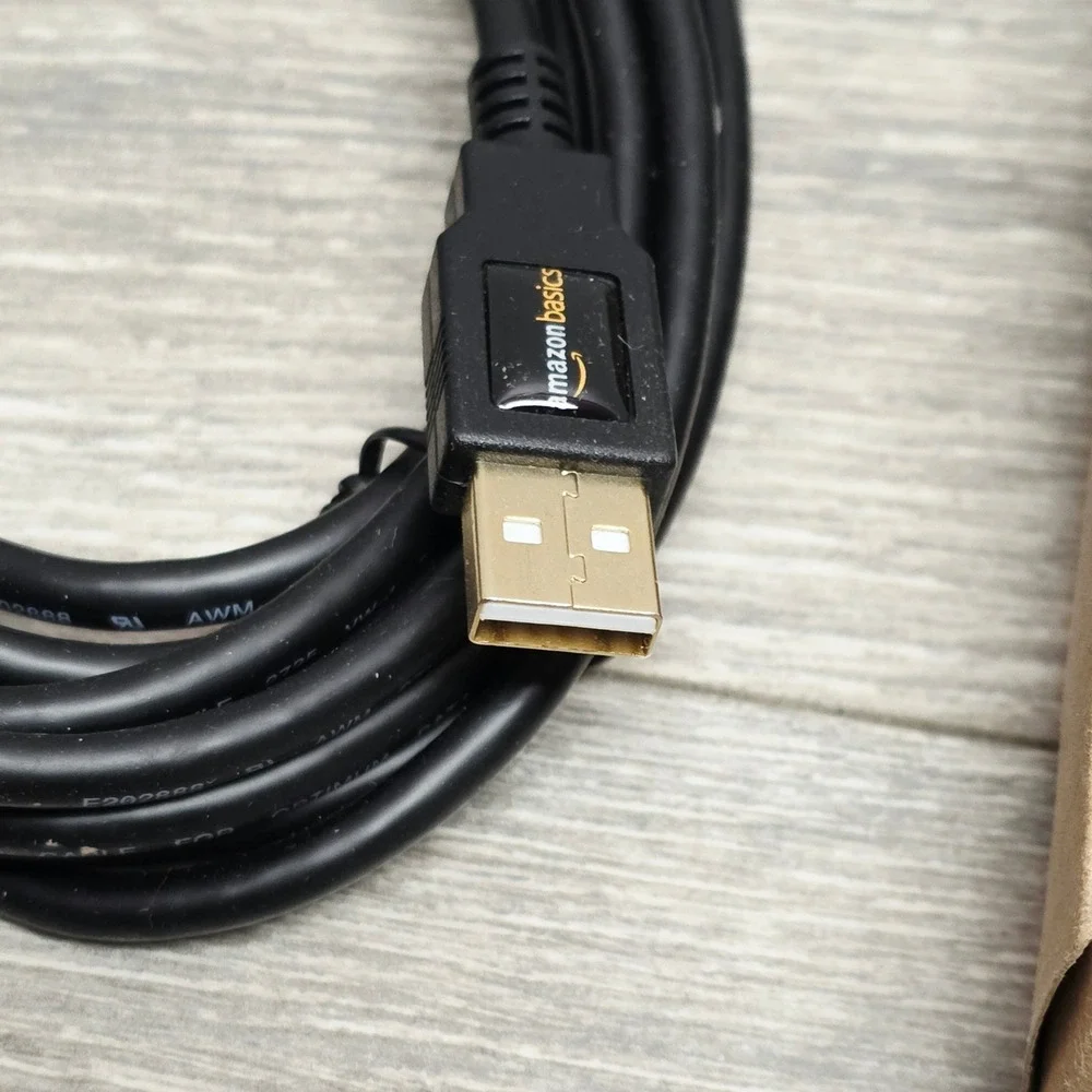 Amazon Basics USB 2.0 Printer Cable A-Male to B-Male 10ft Black B00NH13DV2